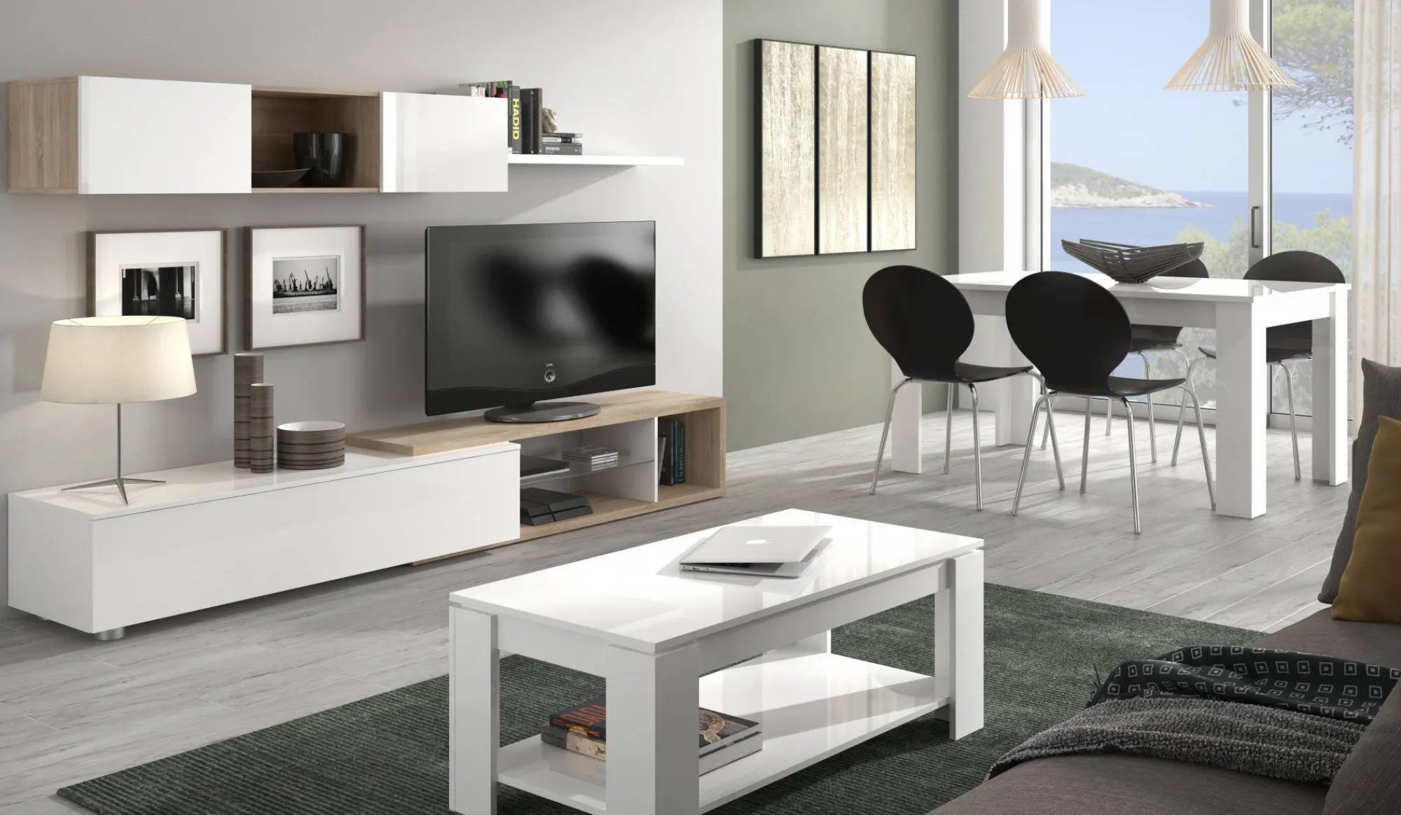 Tavolino da salotto Aeolus, 102x50h43/54 cm, opaco<Dmora Flash Sale