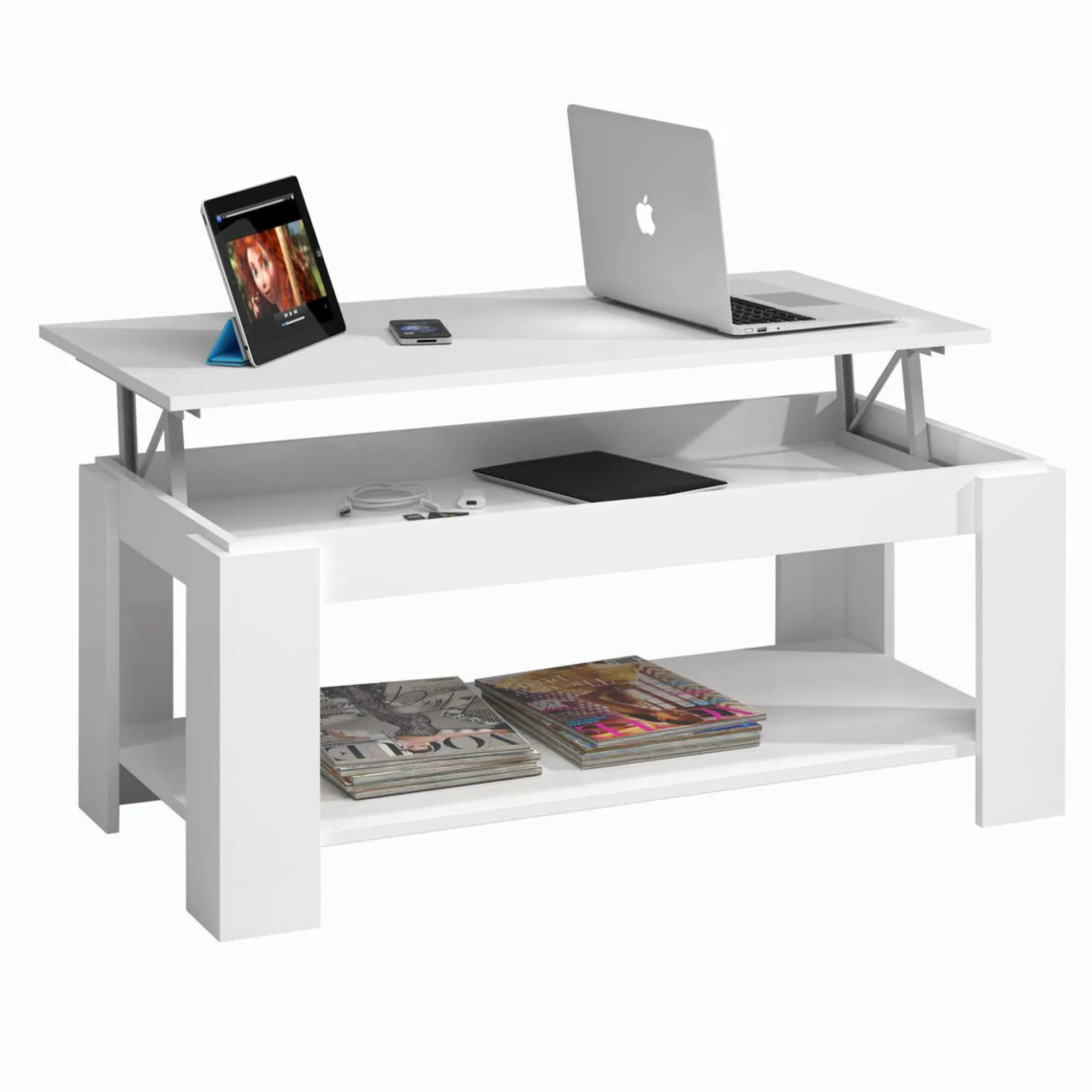 Tavolino da salotto Aeolus, 102x50h43/54 cm, opaco<Dmora Flash Sale