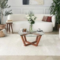 Tavolino da salotto Agatha, 75x75h35 cm,<Dmora New