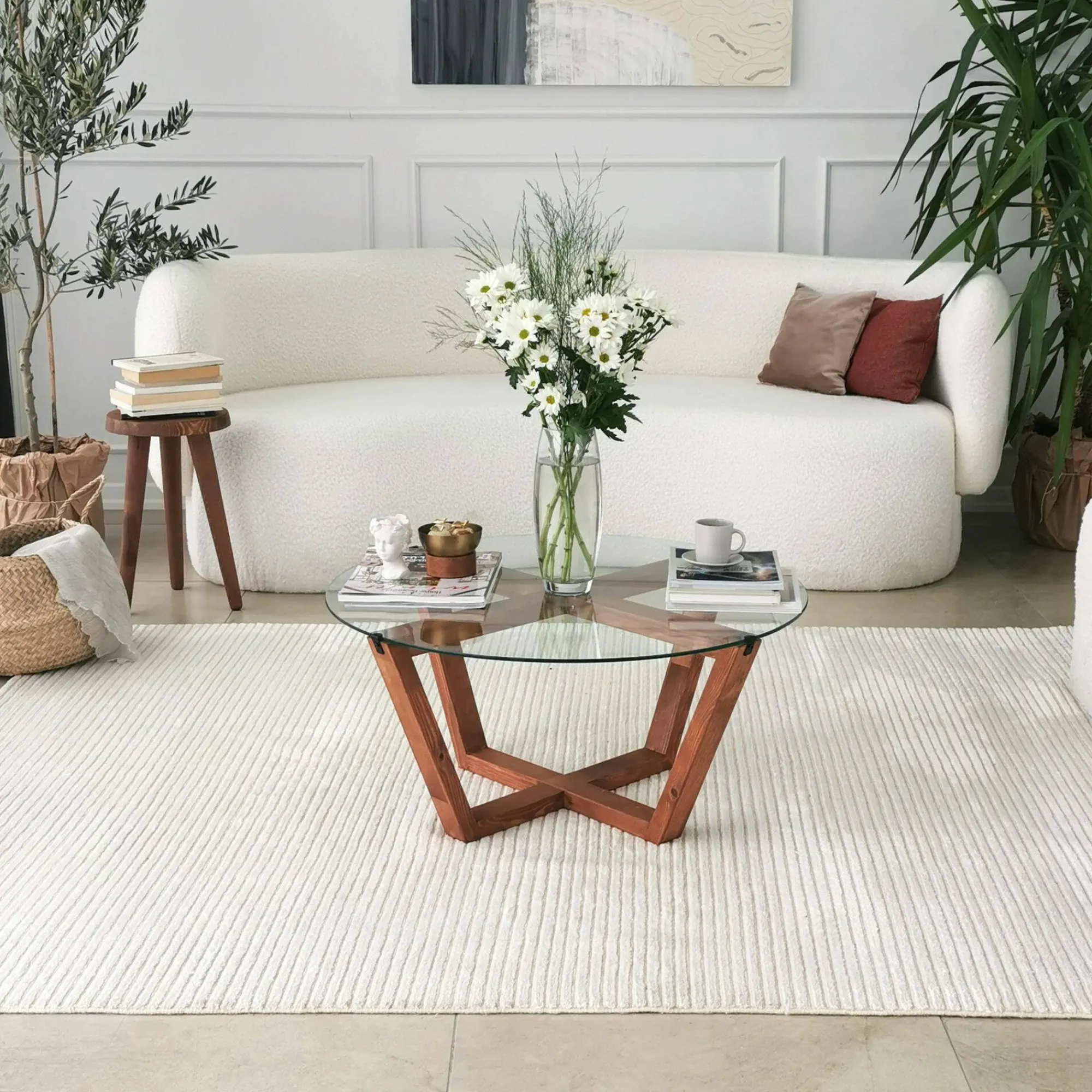 Tavolino da salotto Agatha, 75x75h35 cm,<Dmora New