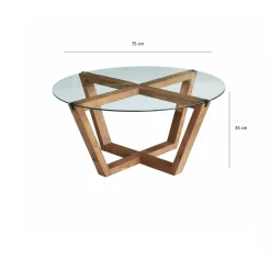 Tavolino da salotto Agatha, 75x75h35 cm,<Dmora New