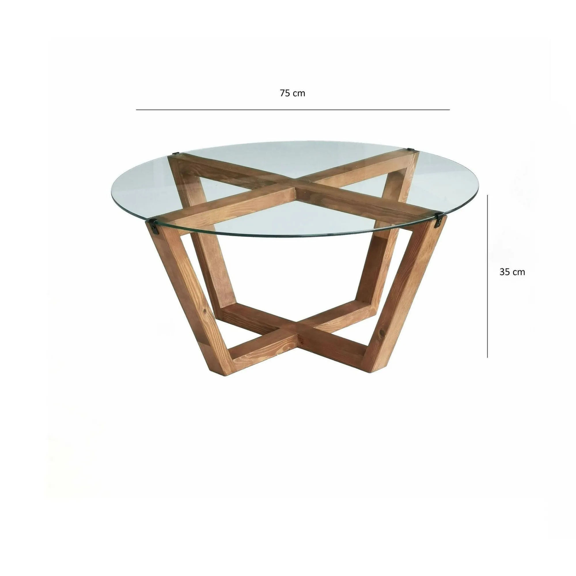Tavolino da salotto Agatha, 75x75h35 cm,<Dmora New