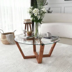 Tavolino da salotto Agatha, 75x75h35 cm,<Dmora New