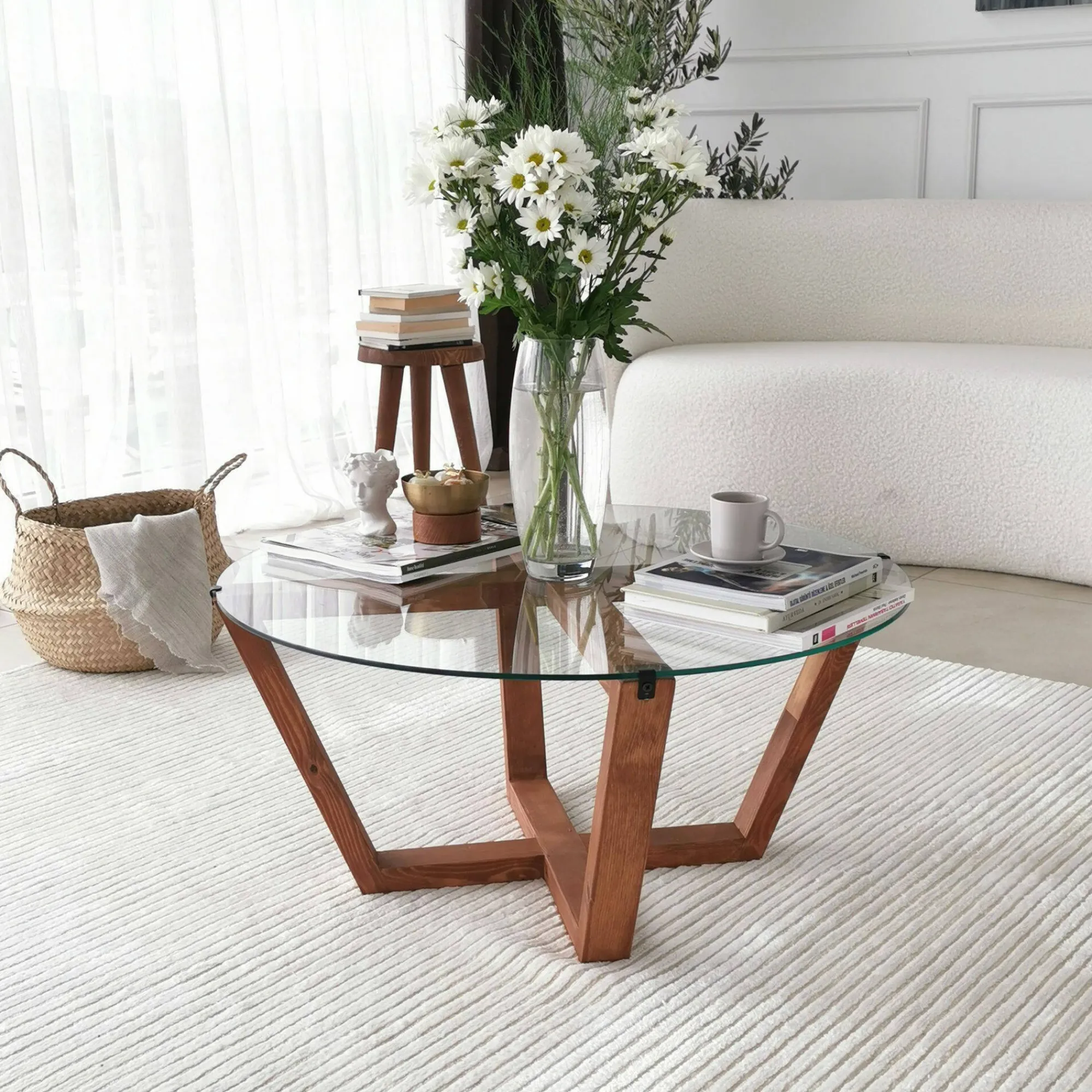 Tavolino da salotto Agatha, 75x75h35 cm,<Dmora New