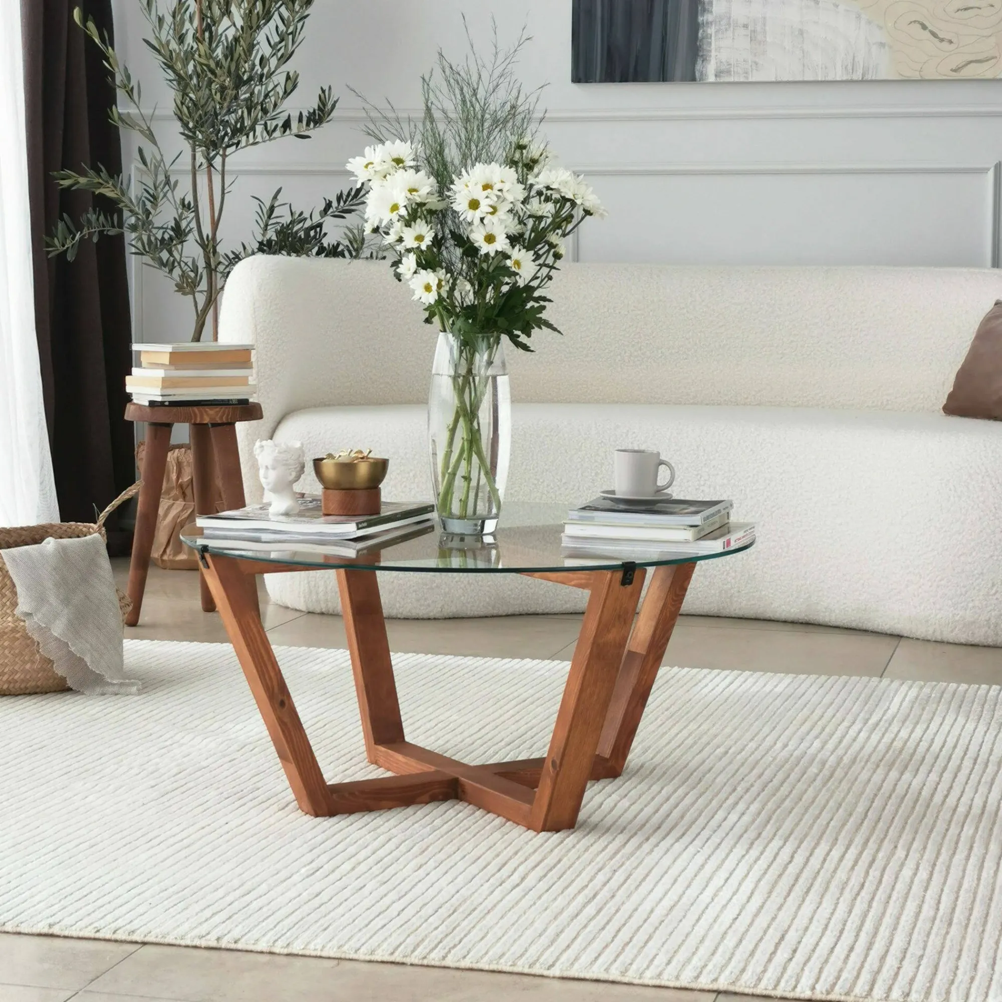 Tavolino da salotto Agatha, 75x75h35 cm,<Dmora New