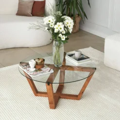 Tavolino da salotto Agatha, 75x75h35 cm,<Dmora New