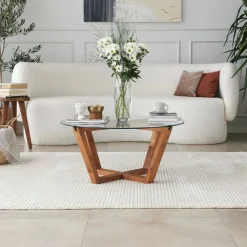 Tavolino da salotto Agatha, 75x75h35 cm,<Dmora New