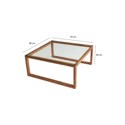 Tavolino da salotto Aldino, 90x90h40 cm,<Dmora Store