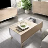 Tavolino da salotto Alexius, 99x60h41 cm, Rovere e Bianco<Dmora Store