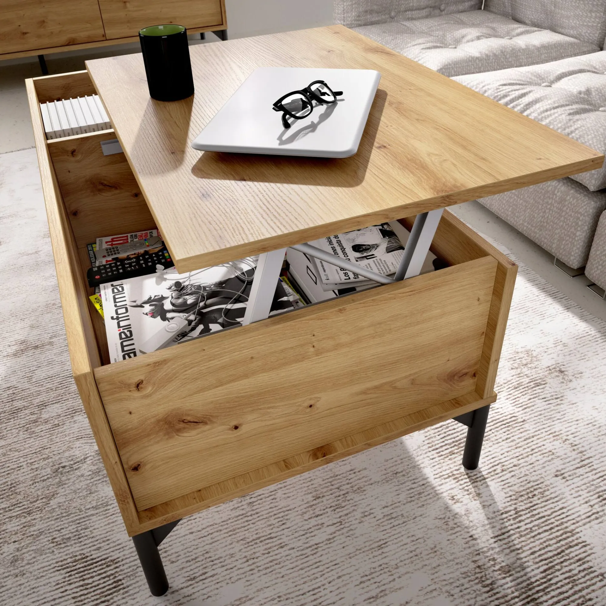 Tavolino da salotto Alexius, 99x60h41 cm,<Dmora Fashion