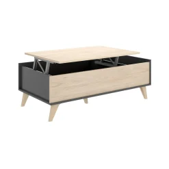Tavolino da salotto Alexius, 99x60h41 cm, Antracite e Rovere<Dmora Cheap