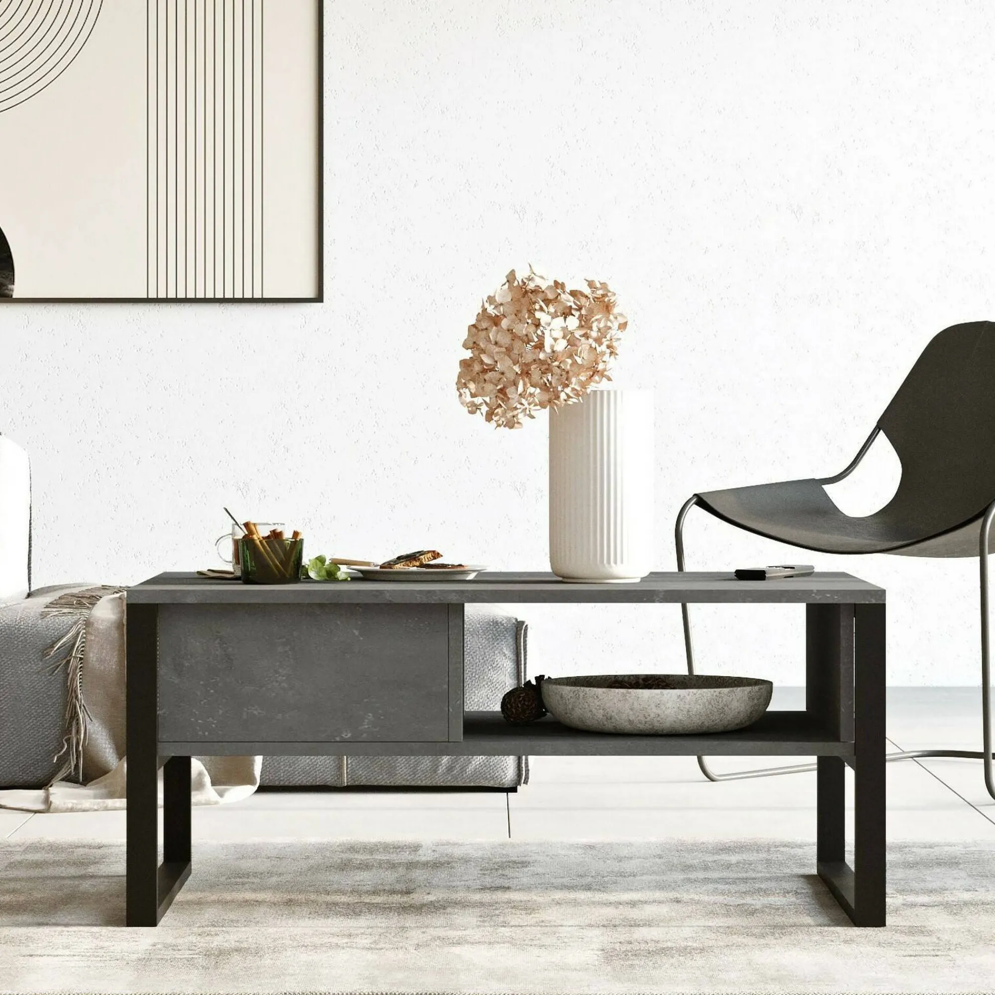 Tavolino da salotto Alfonsa, 100x60h44 cm,<Dmora Best