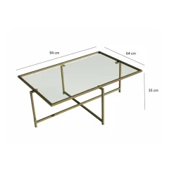 Tavolino da salotto Anna, 94x64h35 cm,<Dmora Store