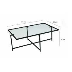 Tavolino da salotto Anna, 94x64h35 cm,<Dmora Hot