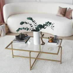 Tavolino da salotto Anna, 94x64h35 cm,<Dmora Store