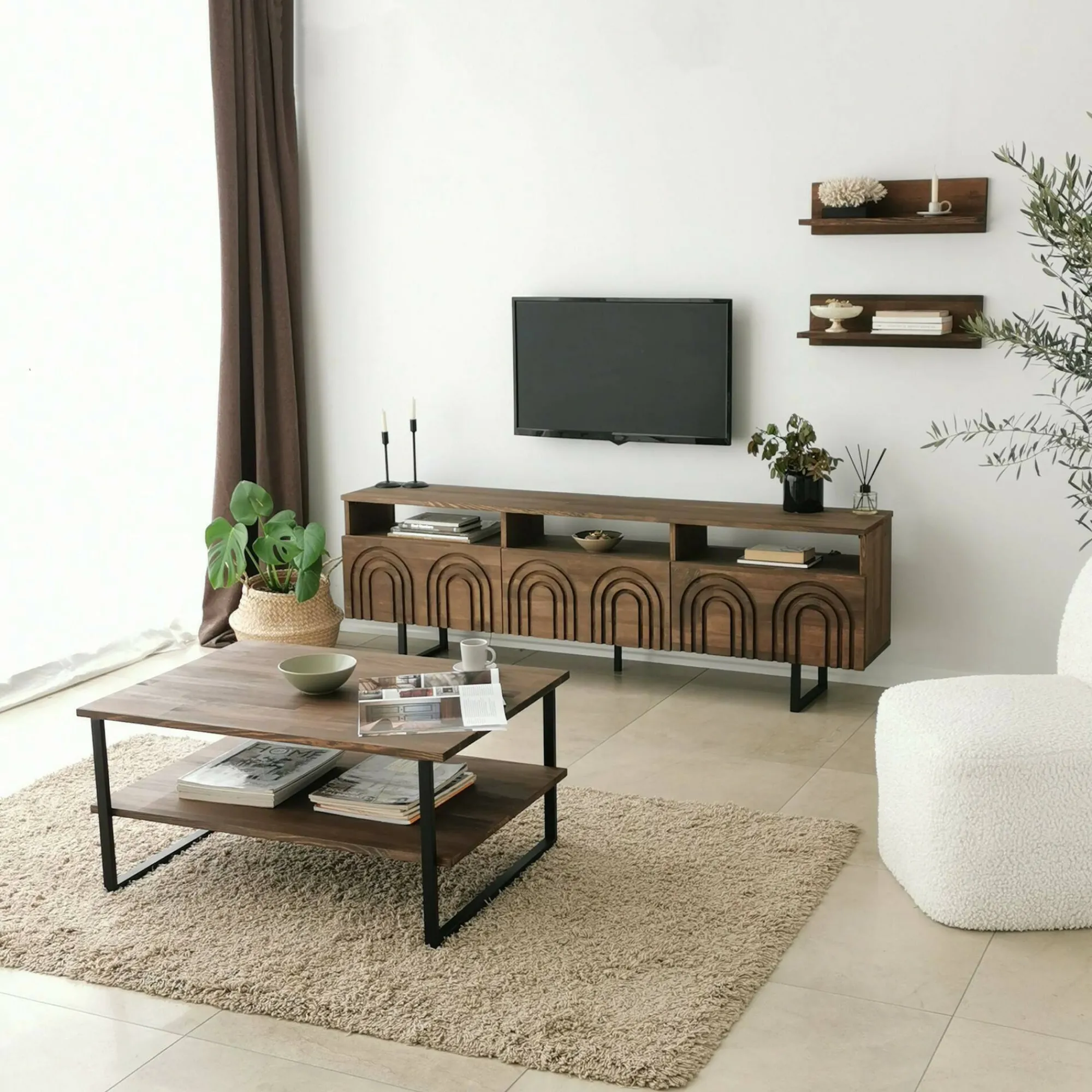 Tavolino da salotto Aprica, 85x60h40 cm,<Dmora Store