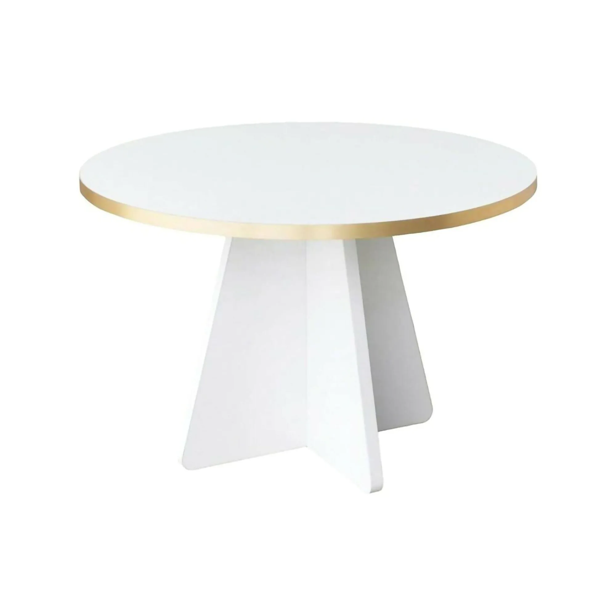 Tavolino da salotto Armanda, 60x60h40 cm, Oro e Bianco<Dmora Store
