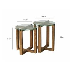 Tavolino da salotto Arzana, 40x40h50 cm,<Dmora Discount