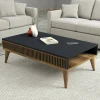 Tavolino da salotto Atrani, 105x60h35 cm, Noce e Antracite<Dmora New