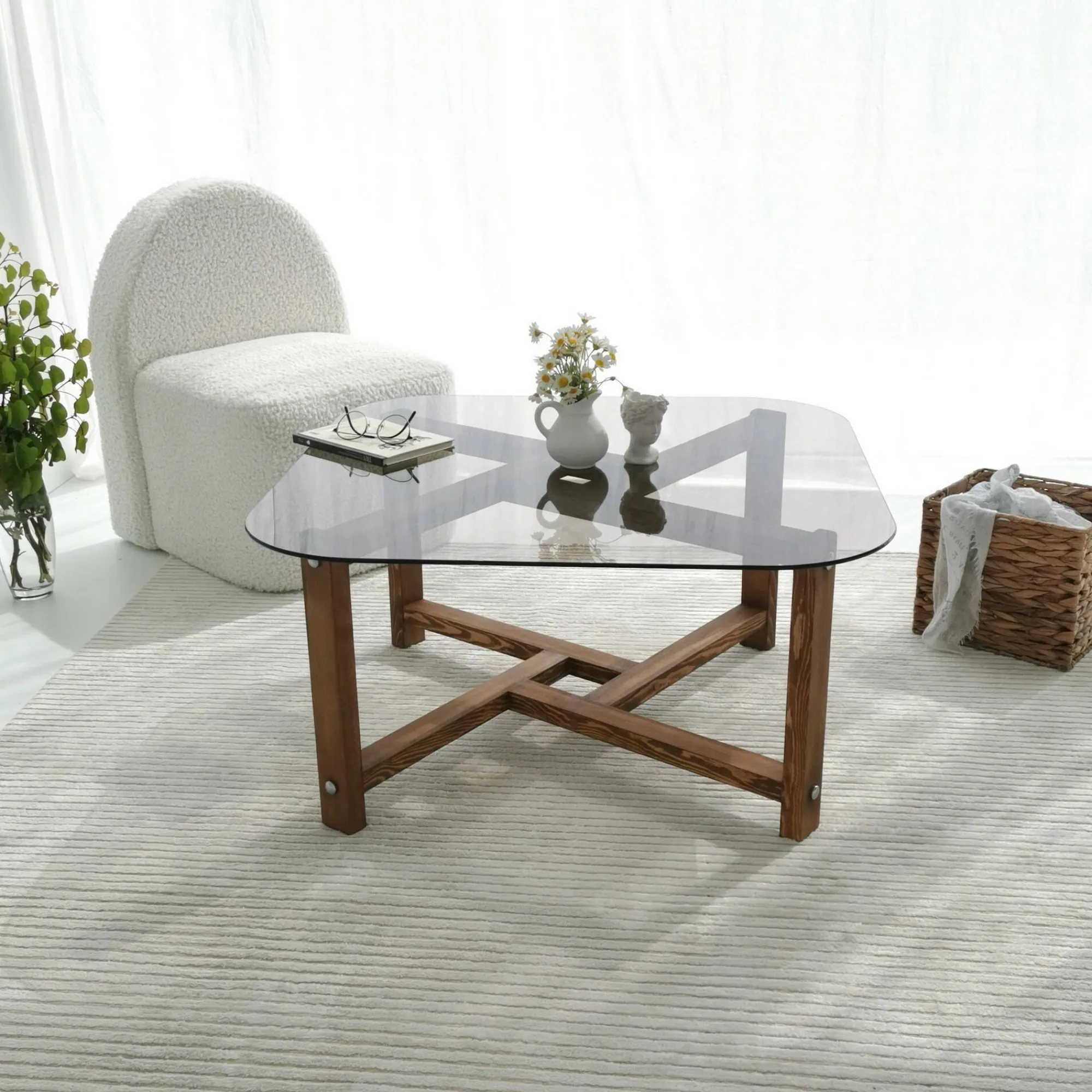 Tavolino da salotto Aurano, 80x80h40 cm,<Dmora Fashion