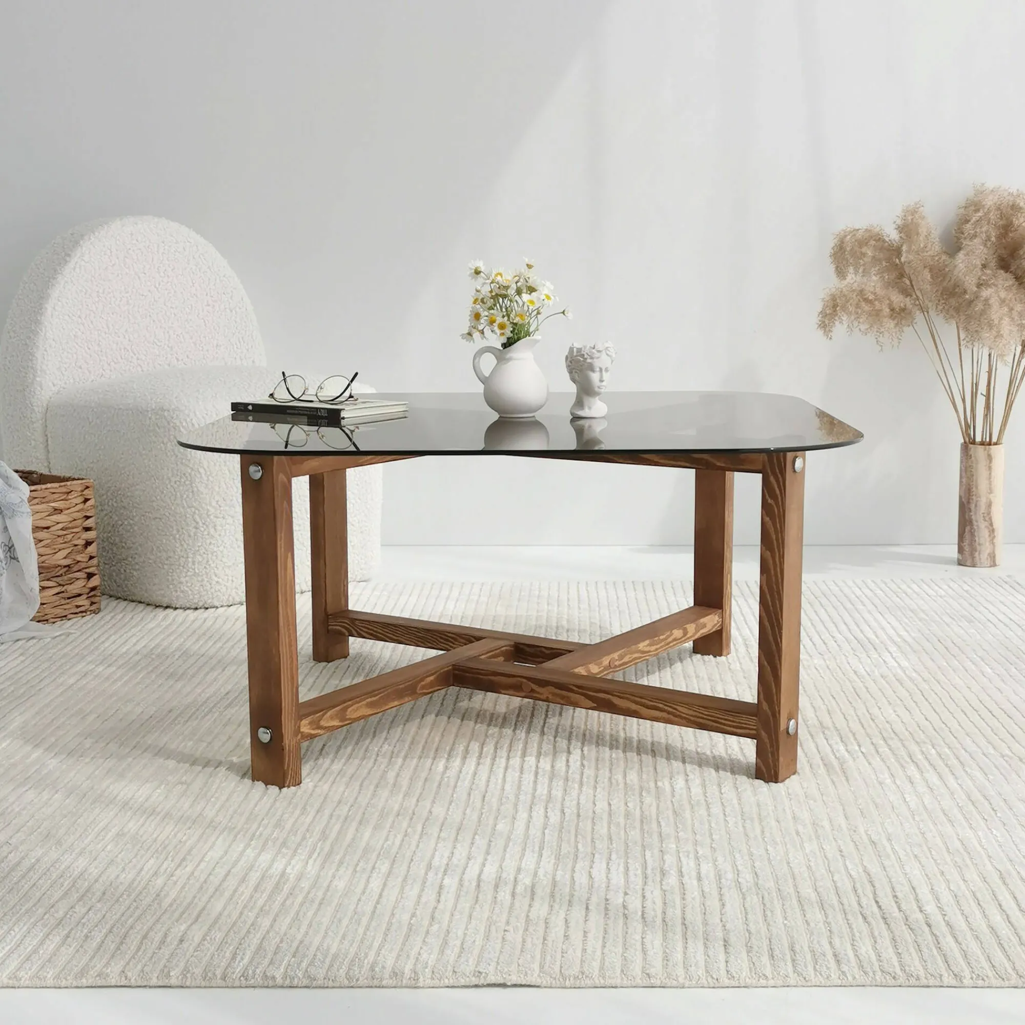 Tavolino da salotto Aurano, 80x80h40 cm,<Dmora Fashion