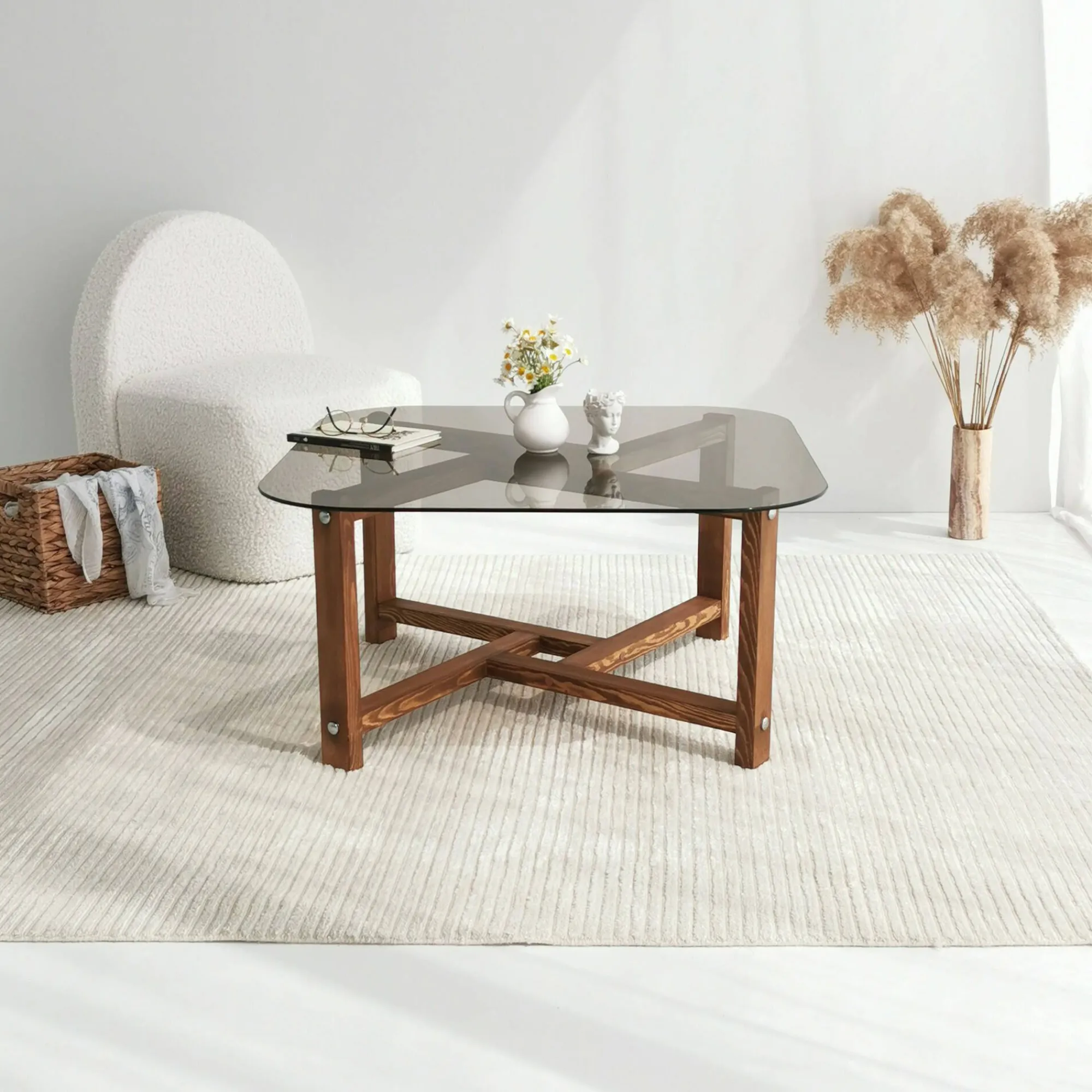 Tavolino da salotto Aurano, 80x80h40 cm,<Dmora Fashion