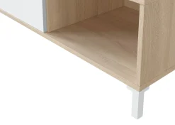 Tavolino da salotto Axinia, 100x50h40 cm, Rovere e Bianco<Dmora New