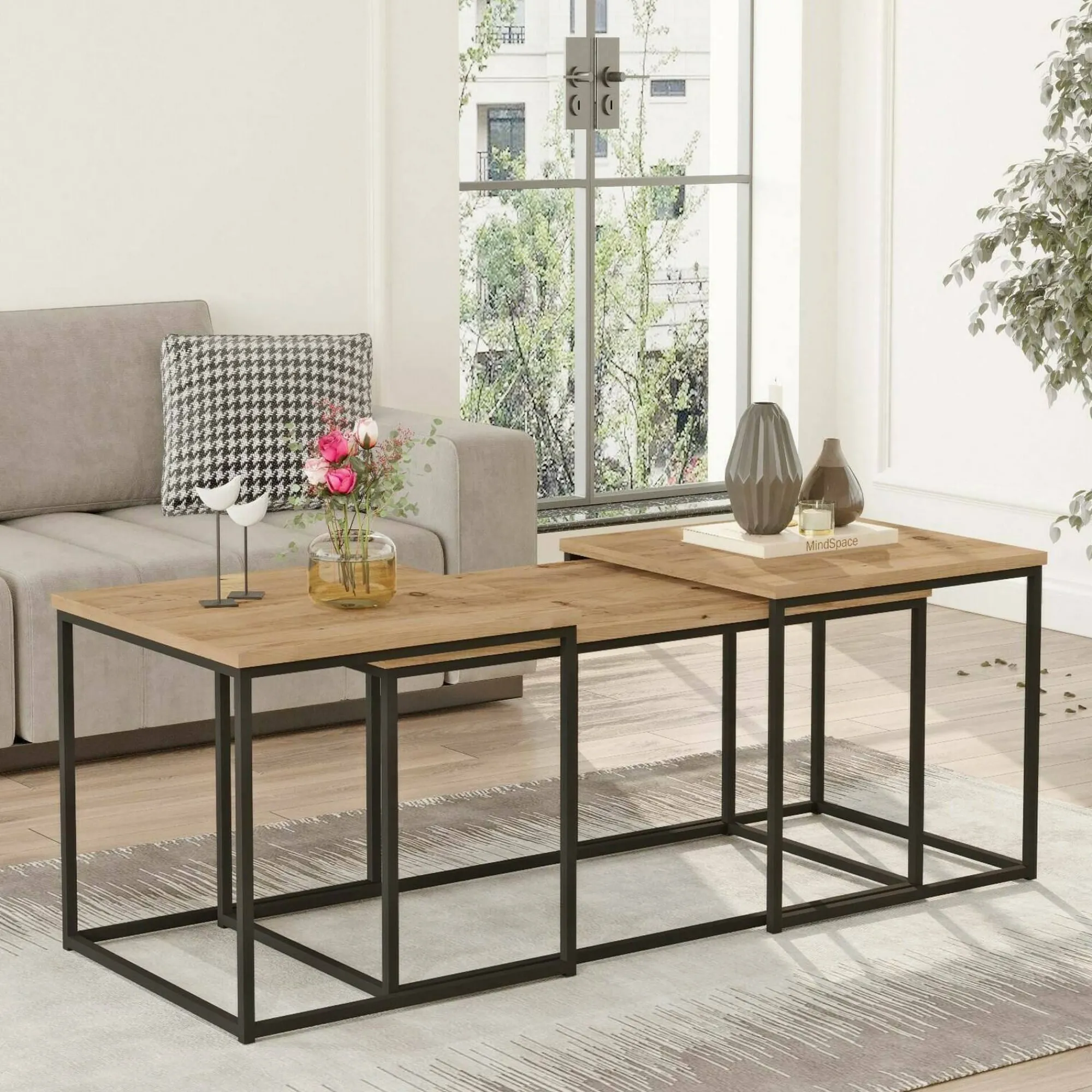 Tavolino da salotto Azele, 190x50h48 cm,<Dmora Cheap