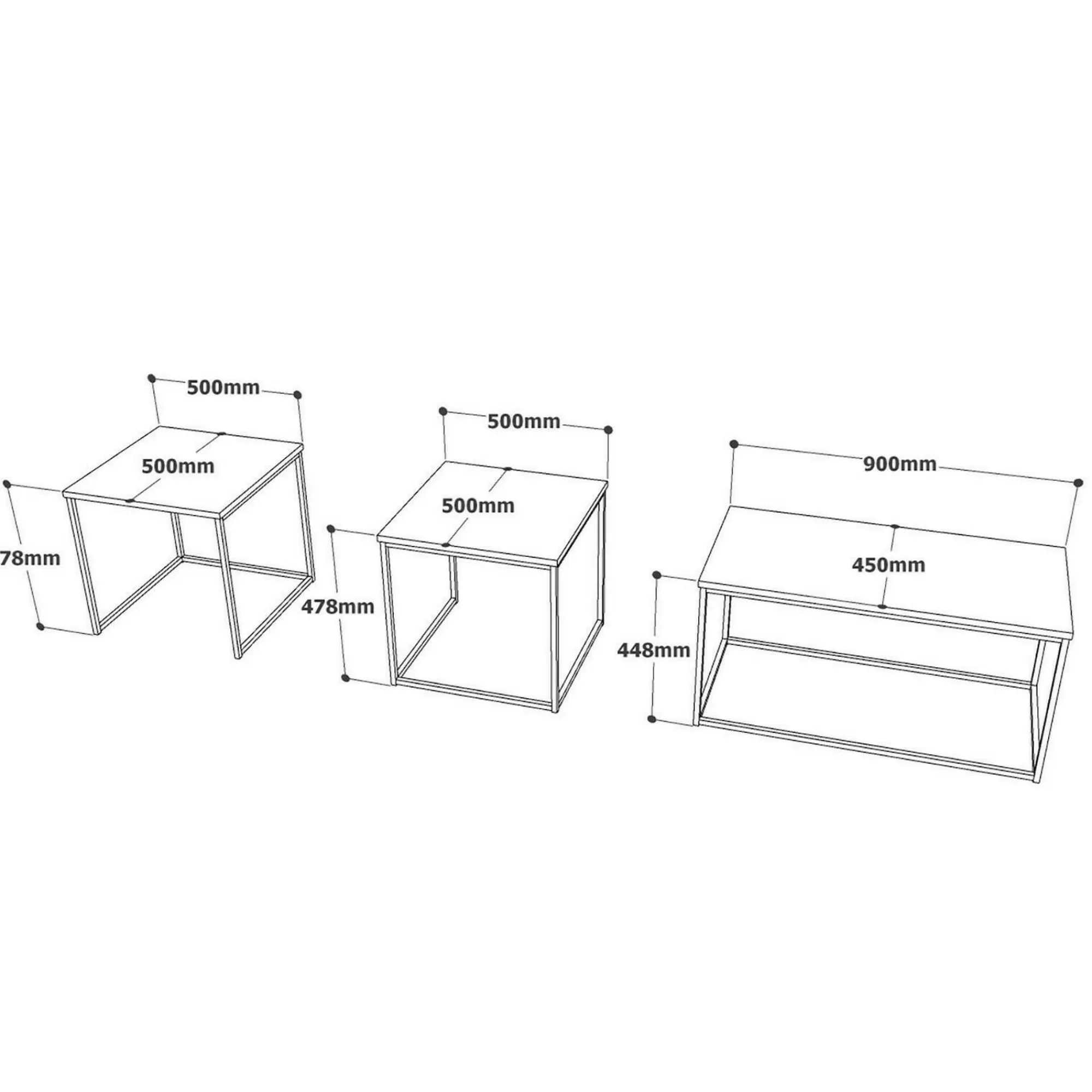 Tavolino da salotto Azele, 190x50h48 cm,<Dmora Cheap