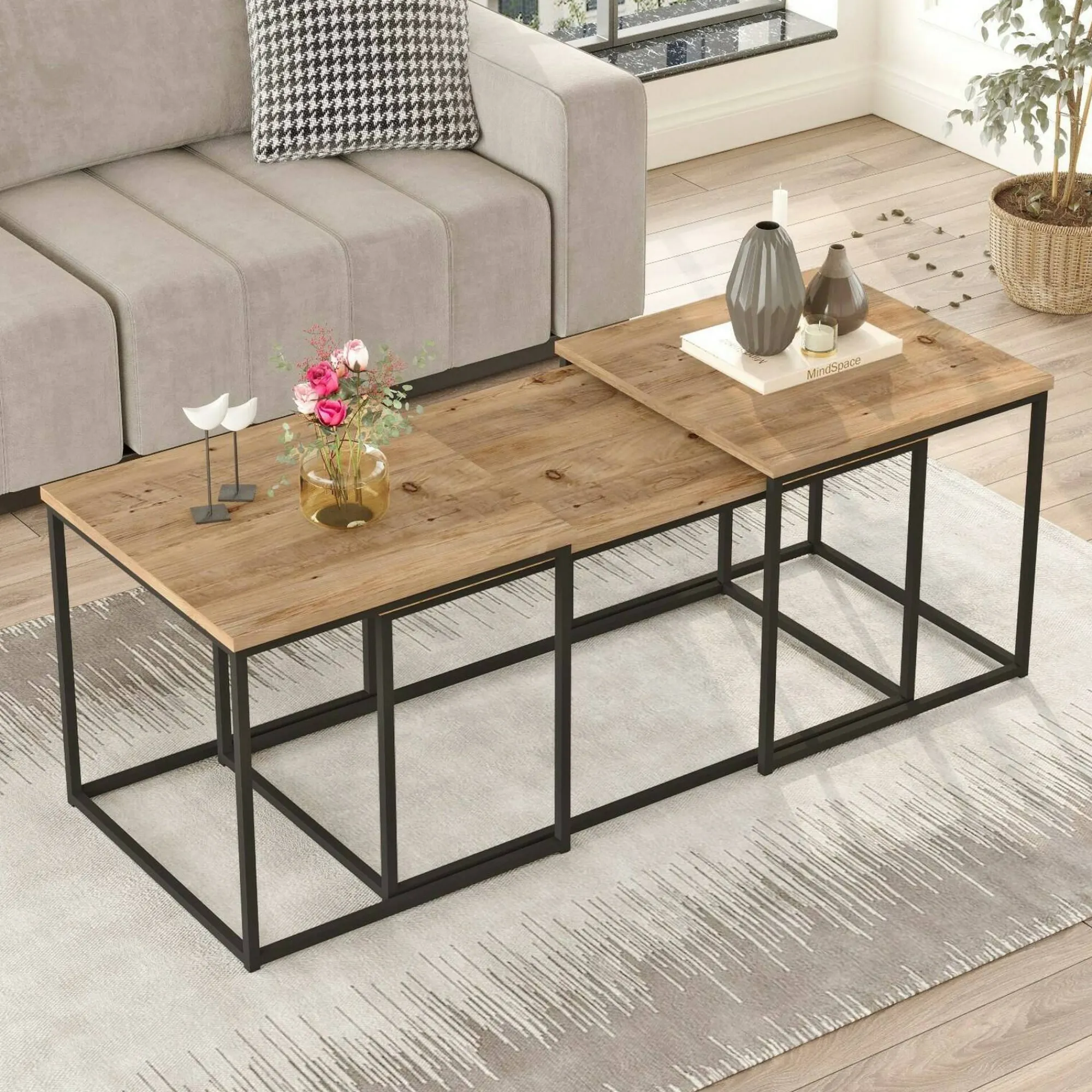 Tavolino da salotto Azele, 190x50h48 cm,<Dmora Cheap