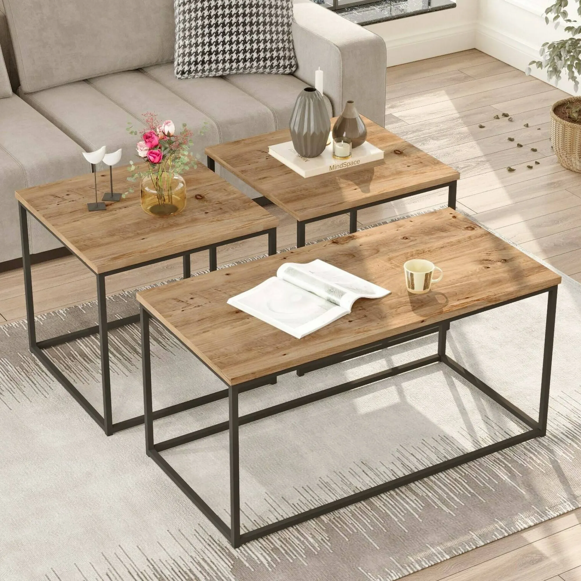 Tavolino da salotto Azele, 190x50h48 cm,<Dmora Cheap