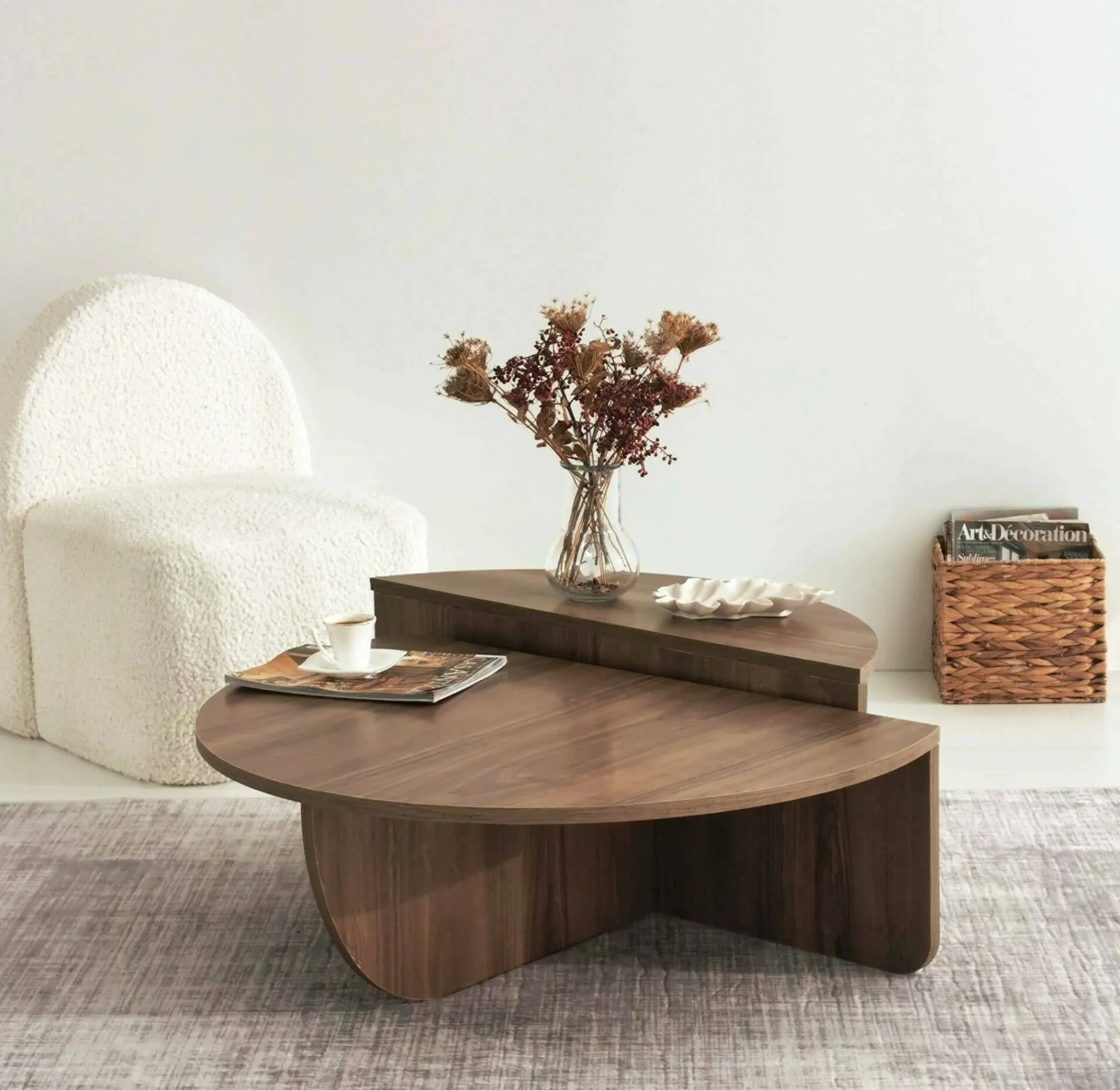 Tavolino da salotto Azim, 90x90h35 cm,<Dmora Cheap