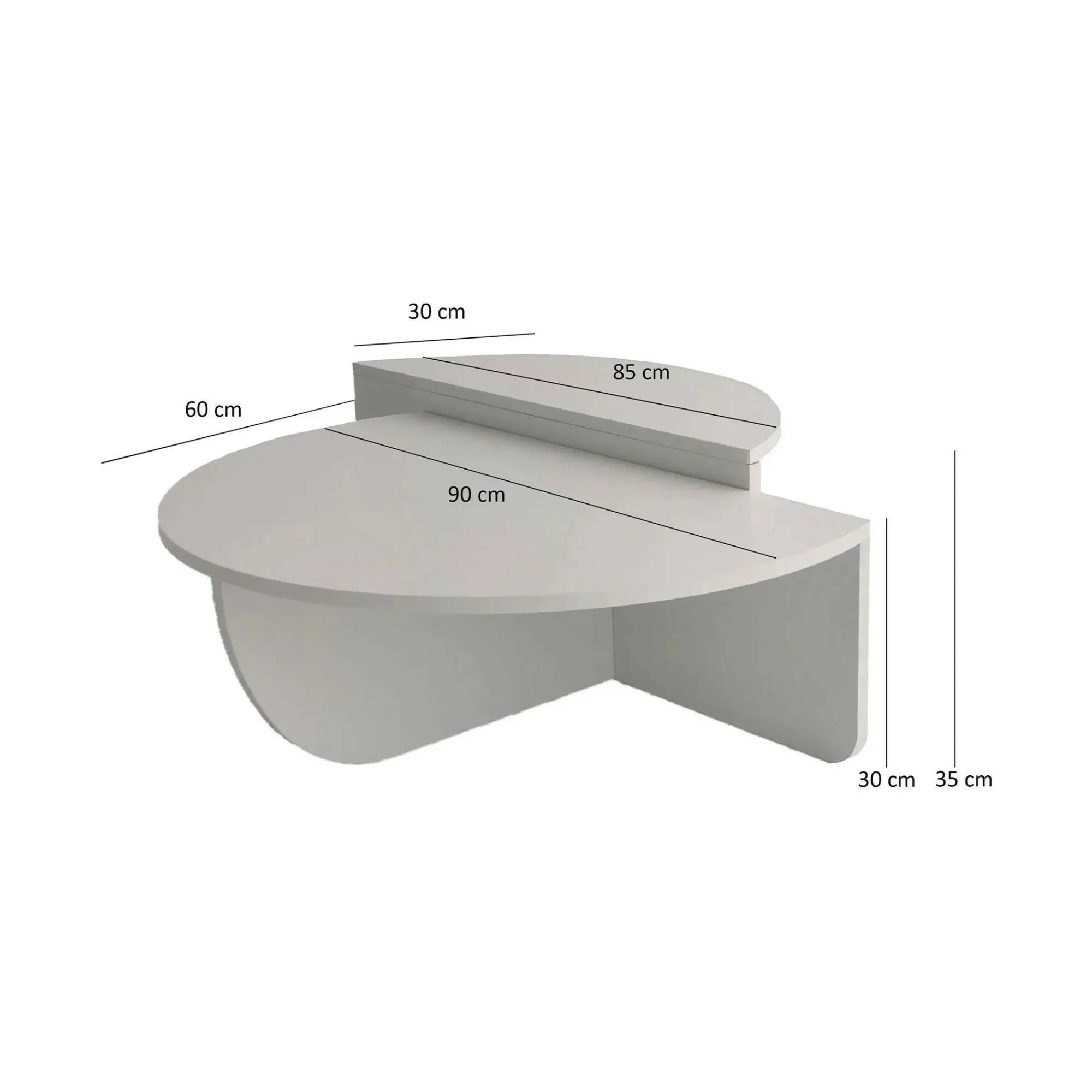 Tavolino da salotto Azim, 90x60h35 cm,<Dmora Cheap