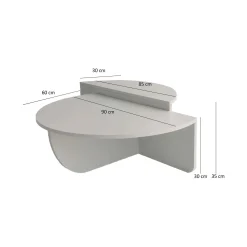 Tavolino da salotto Azim, 90x60h35 cm,<Dmora Best Sale