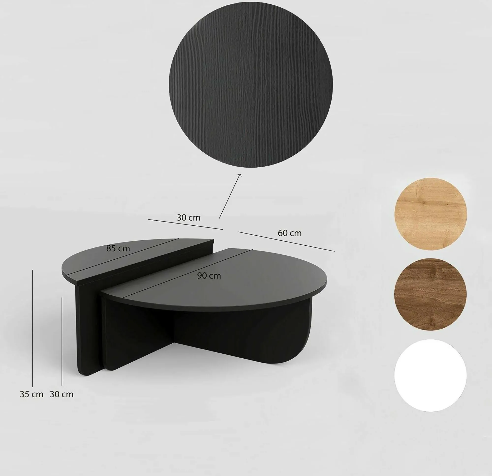 Tavolino da salotto Azim, 90x90h35 cm,<Dmora Online