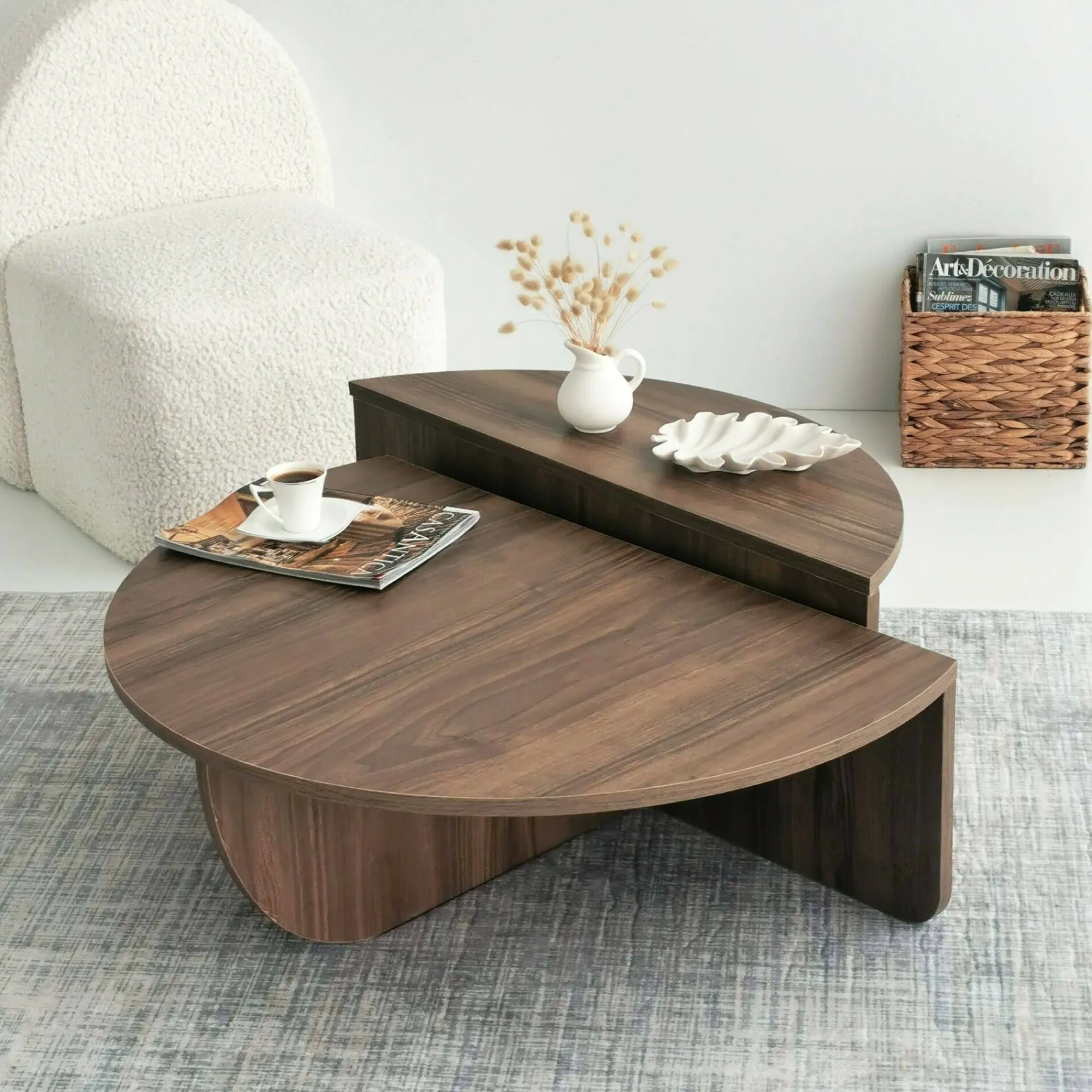 Tavolino da salotto Azim, 90x90h35 cm,<Dmora Cheap