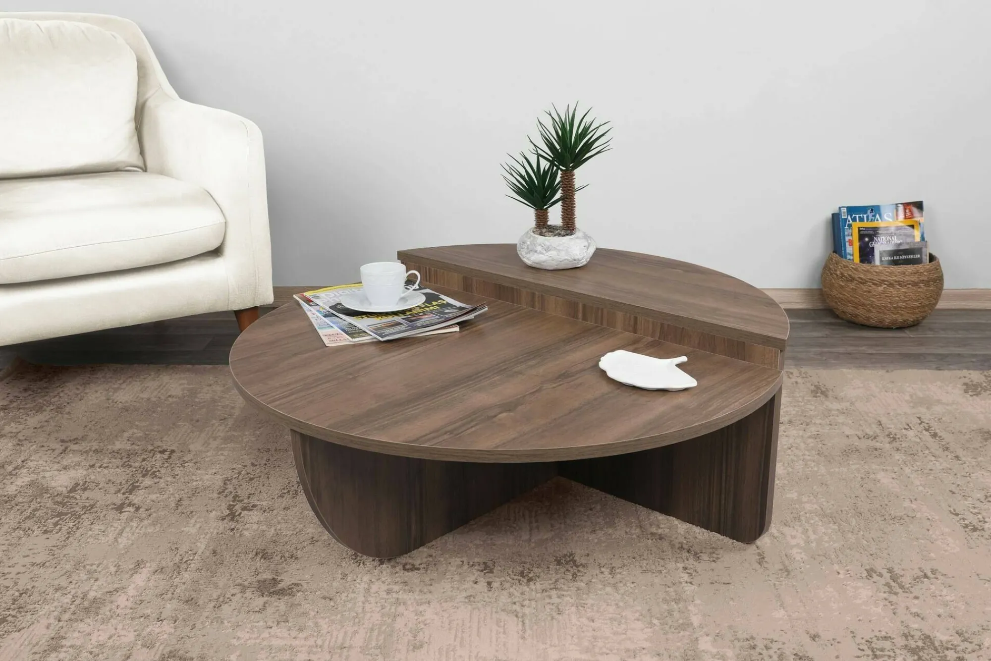 Tavolino da salotto Azim, 90x90h35 cm,<Dmora Cheap