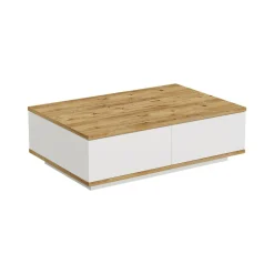 Tavolino da salotto Babila, 90x60h29 cm, Quercia e Bianco<Dmora Flash Sale