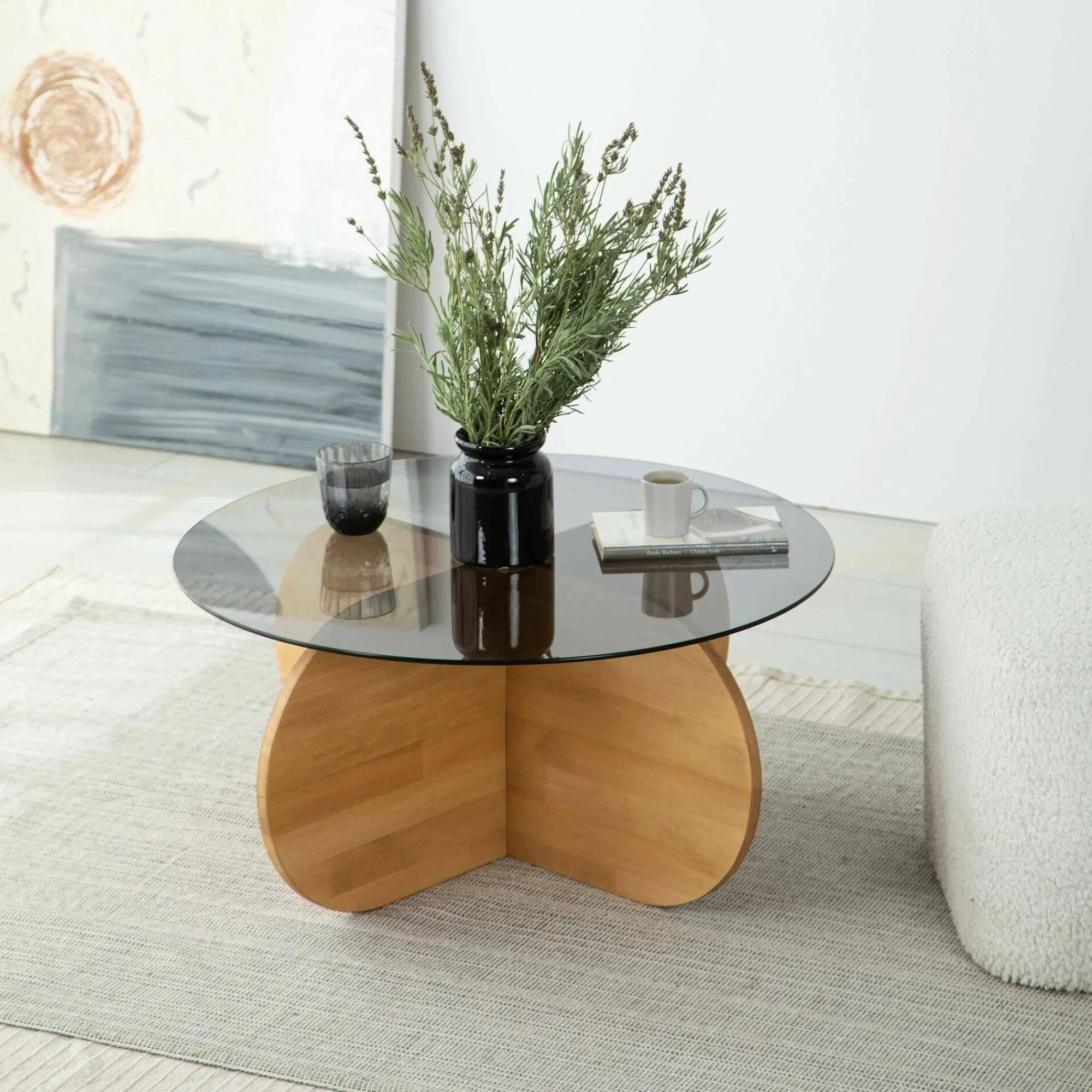 Tavolino da salotto Bagolino, 75x75h35 cm,<Dmora New