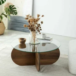 Tavolino da salotto Bagolino, 75x75h35 cm,<Dmora Flash Sale