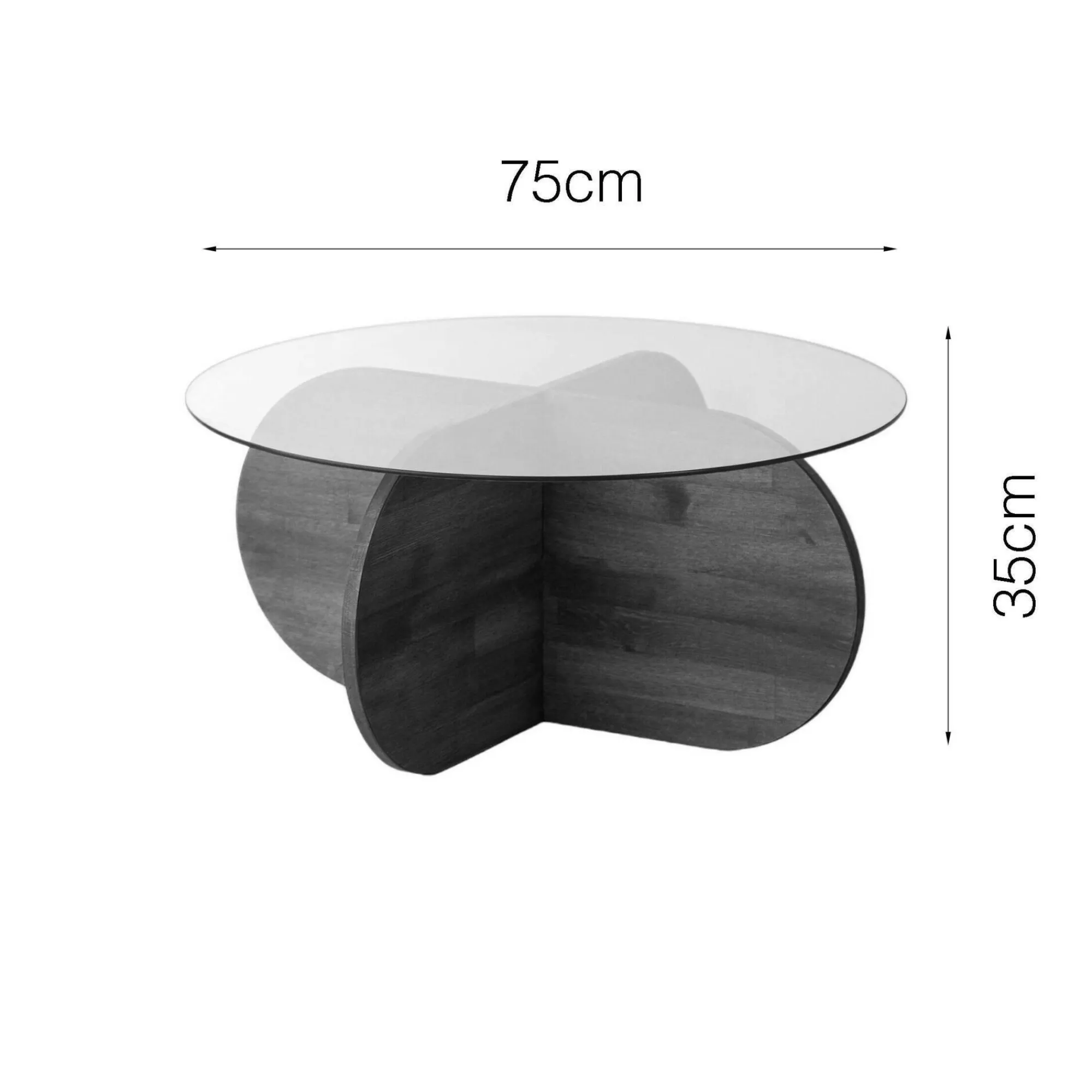 Tavolino da salotto Bagolino, 75x75h35 cm,<Dmora Flash Sale