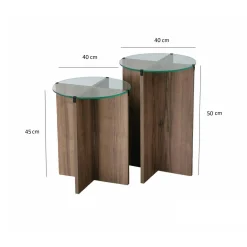 Tavolino da salotto Ballabio, 40x40h60 cm,<Dmora Shop