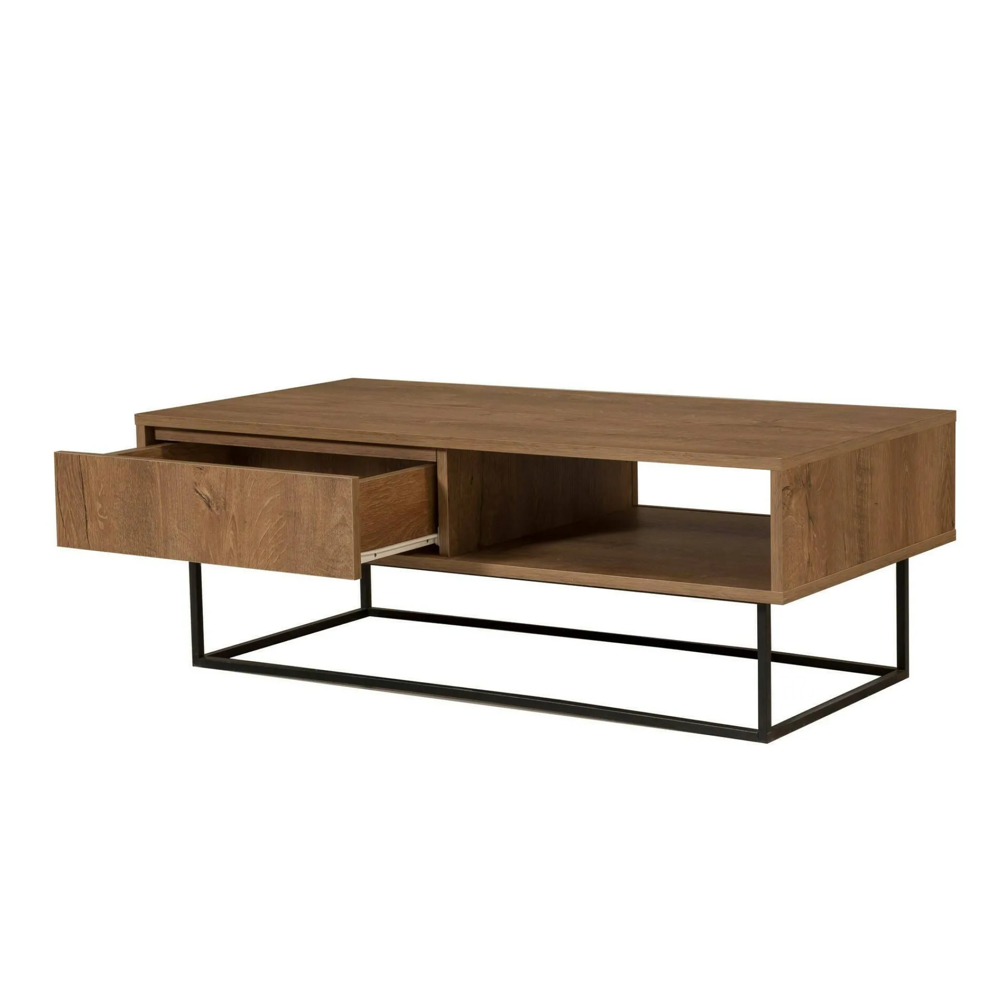Tavolino da salotto Bard, 120x60h43 cm, Noce e Nero<Dmora Flash Sale