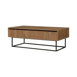 Tavolino da salotto Barghe, 120x60h43 cm, Noce e Nero<Dmora Cheap