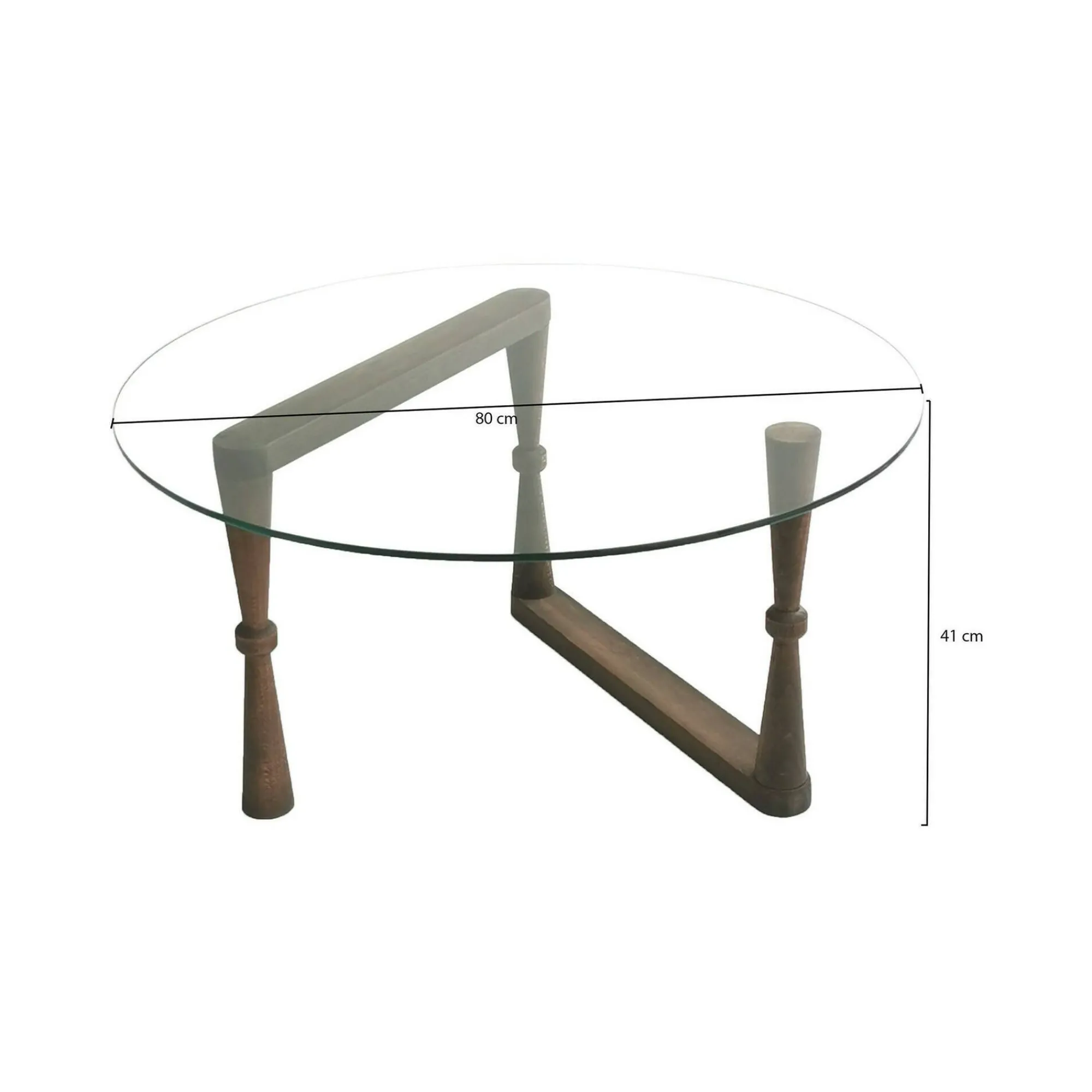 Tavolino da salotto Belvi, 80x80h41 cm,<Dmora Store
