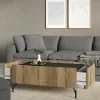Tavolino da salotto Bijli, 60x100 h43 cm, Quercia e Nero<Dmora Shop