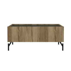 Tavolino da salotto Bijli, 60x100 h43 cm, Quercia e Nero<Dmora Shop