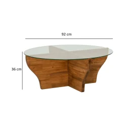 Tavolino da salotto Califfi, 92x92h36 cm,<Dmora Best