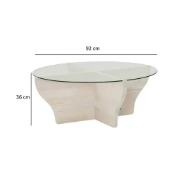 Tavolino da salotto Califfi, 92x92h36 cm,<Dmora Shop