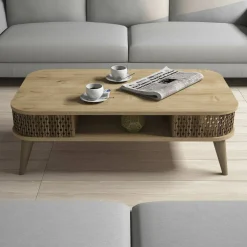 Tavolino da salotto Cigno, 105x60h35 cm,<Dmora Clearance